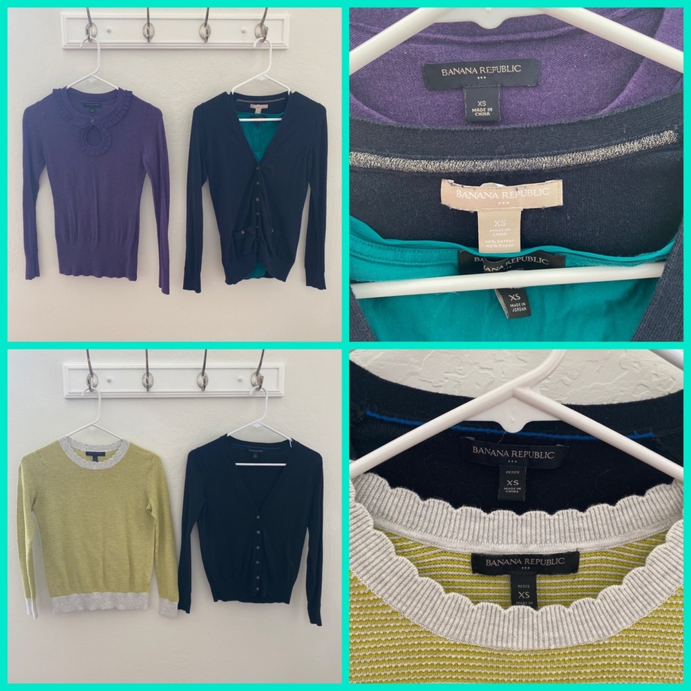 Banana Republic XS Cardigan, Sweater Tank- Pack!